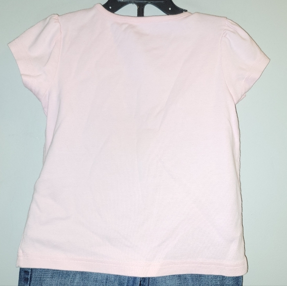 🌸 Vintage Gymboree Flower Garden Outfit Sequined Top & Embroidered Jean Shorts - Picture 2 of 10